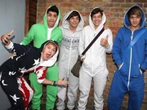 one direction wearing onesies