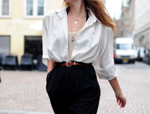 crisp white shirt