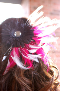 feather hair accessory
