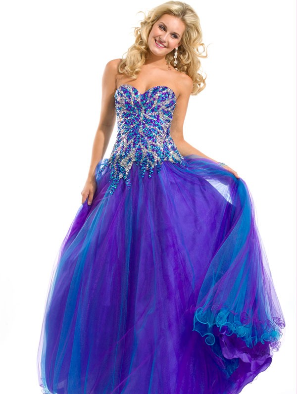 purple and turquoise