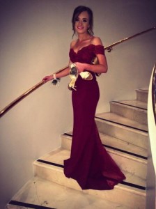 off-shoulder burgundy long dress off-shoulder burgundy long dress