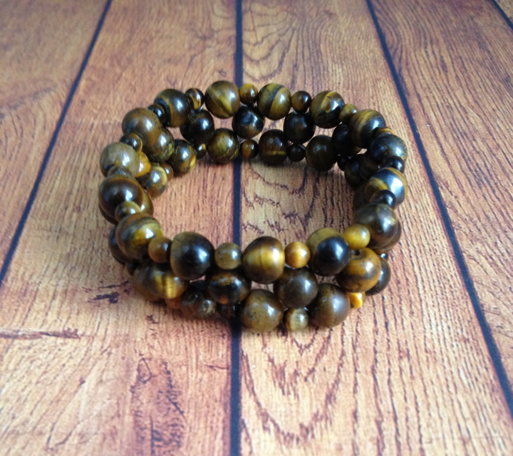 prosperity tigers eye beaded cuff prosperity tigers eye beaded cuff