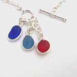 3 piece sea glass necklace by sea glass designs